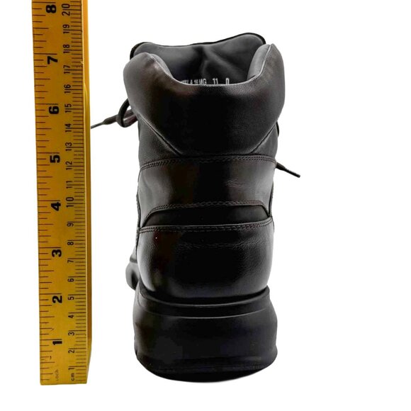 Brand New Salvatore Ferragamo Grey Dark Brown & Black Textured Leather Men Boots - Picture 5 of 12